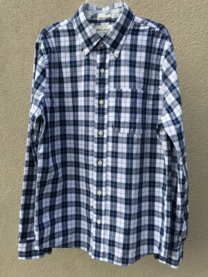 ABERCROMBIE & FITCH MEN classic SHIRT Size SMALL blue white NEW authentic pocket