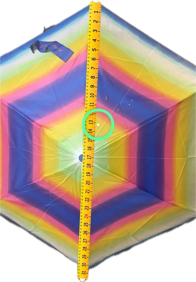 Betsey Johnson  Design Multicolored Blue Handle Auto Open Umbrella NWT Umbrella - Image 2 of 4