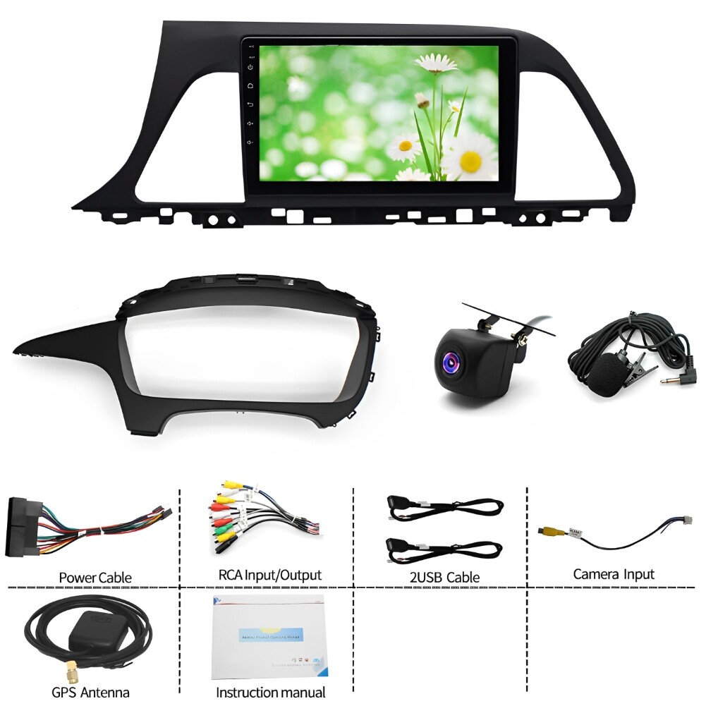 Carplay Car Radio Stereo Android 12 For Hyundai Sonata  2015-2017