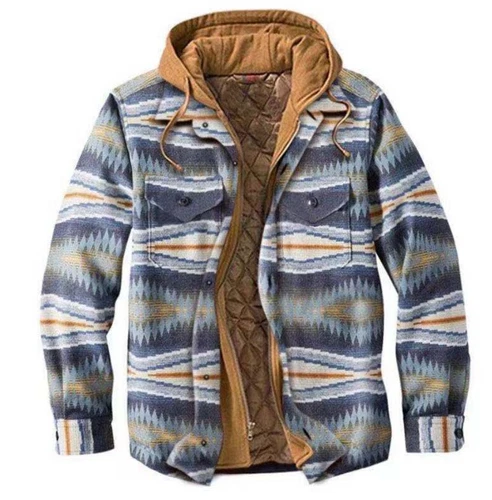 Men Plaid Work Jacket Lumberjack Hooded Flannel Shirt Sherpa Warm Hoodie New - Picture 49 of 76