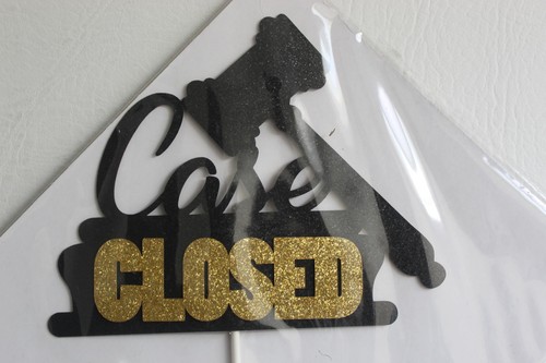 Happy Graduation Attorney Law Officer Judge Paralegal Gavel Cake Topper Case - Picture 2 of 3