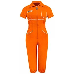 orange romper jumpsuit