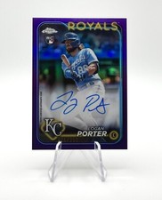 Logan Porter 2024 Topps Chrome Rookie Autograph Purple RC Auto /250