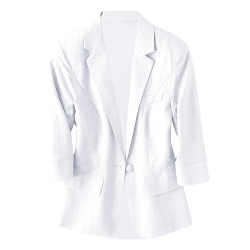 Womens Outwear 3/4 Sleeve Ol Suit Casual Cardigan Slim Blazer Jacket Coat Tops - Bild 19 von 29