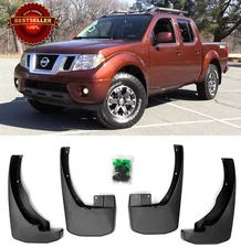 4 Pieces Factory Front Rear Mud Guards Splash Flaps For 05-21 Nissan Frontier 4D