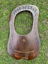 Celtic Lyre Harp 10 Metal Strings Rosewood With FREE Bag Key And Sting Set