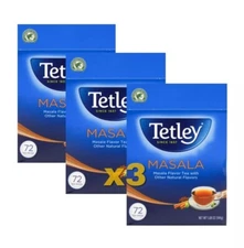 Tetley Masala Tea Bags (72 Tea Bags - 5.08oz) 3 Packs Offer - Free Shipping