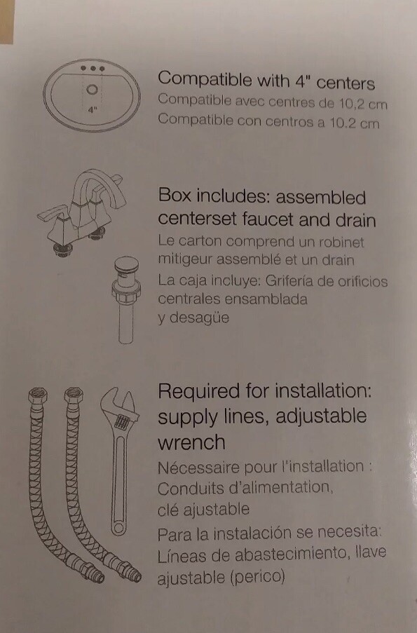 Kohler Kallan Bath Faucet 4" Centerset Brushed Nickel Finish eBay