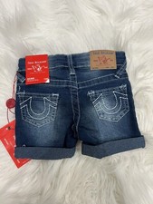True Religion Baby 12 M Shorts Blue Geno Relaxed Slim Cuffed Medium Wash NWT