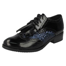 Donna Spot On Brillantini Scarpe - con Frangia Dettaglio