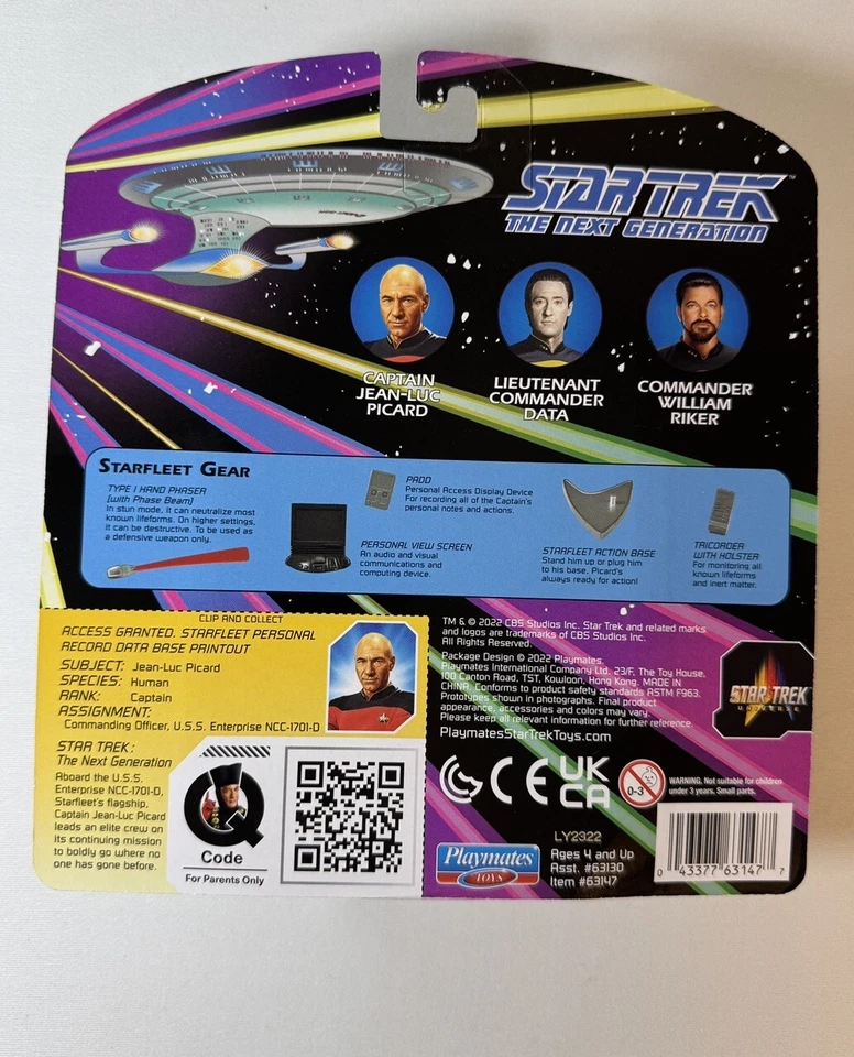 Star Trek La Próxima Generación Capitán Jean Luc Picard Patrick Stewart 2022 Nuevo Foto 4 de 4