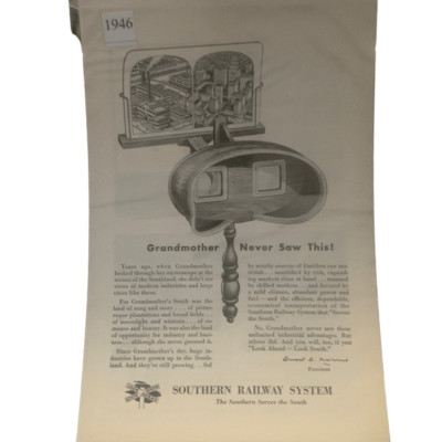 Vintage 1946 Southern Railway System Grandmother Never Saw This Ad Advertisment