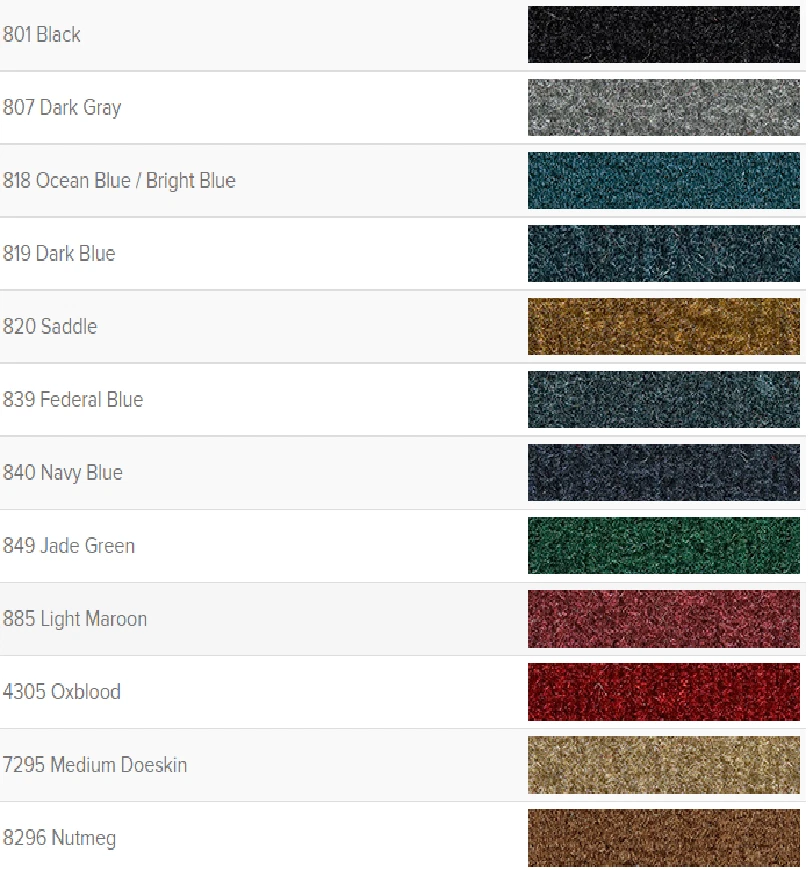 ACC 74-83 JEEP CHEROKEE MOLDED PASSENGER AREA CARPET RUG - CHOOSE COLOR - Image 2 of 4