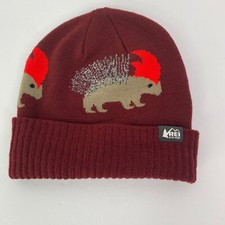 REI Coop Beanie Porcupine Burgundy One Size Kids 100 Acyrlic