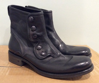 black leather boots ebay