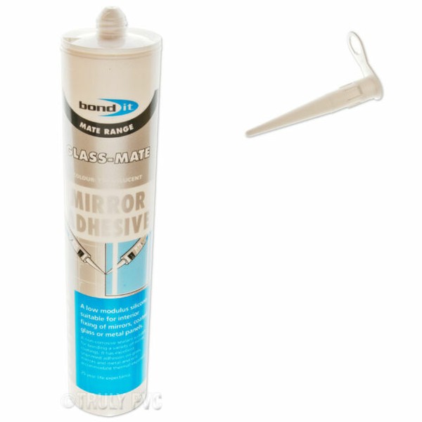 Bond It Mirror and Glass Adhesive Silicone Sealant Clear 310ml for