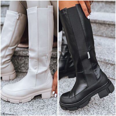 Damen Stiefeletten Kunstleder Boots Stiefel Schlupfstiefel Schuhe MIX  DSTREET