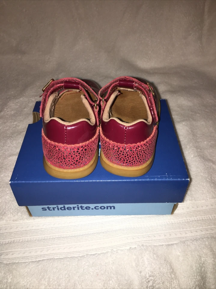 STRIDE RITE SRT NELL TODDLER 6.5 PATENT LEATHER RED PRE OWNED - Image 3 of 4