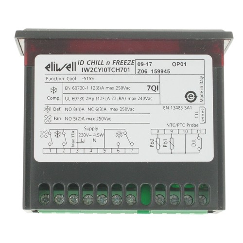 ELIWELL ID CHILL UNIVERSAL DIGITAL CONTROL REFRIGERATION CONTROLLER THERMOSTAT - Picture 15 of 17