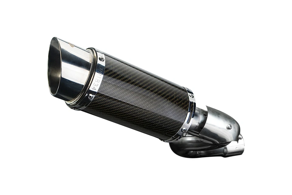 Aprilia Tuono V4 1100RR 2015-2016 Kit de silenciador de escape de carbono redondo de 8" deslizable Foto 2 de 4