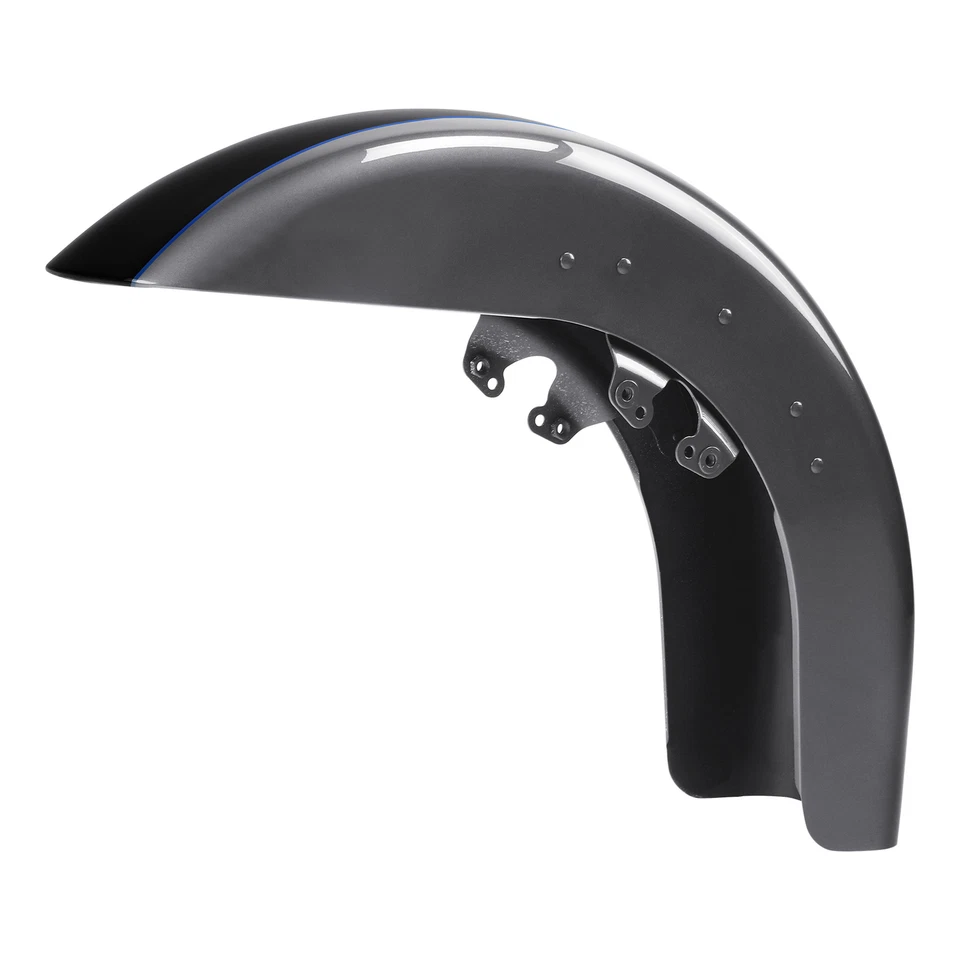 Guardabarros delantero para Harley Street Road Glide 14+ gris guantelete metálico/negro vivo Foto 2 de 4