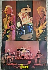Vintage 1980's The Police Concert Poster 36"x24" Scorpio #1001 NOS