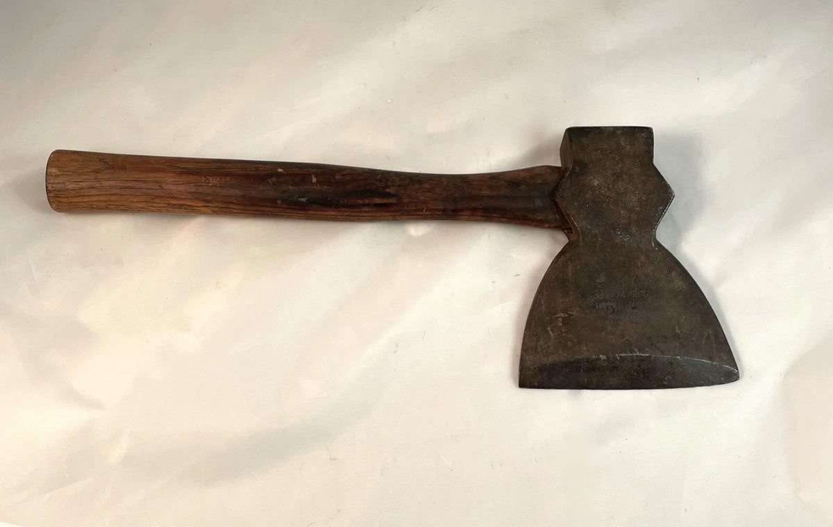 Antique Shapleigh s Hammer Forged Old Hickory Hewing Hatchet Pioneer Tool