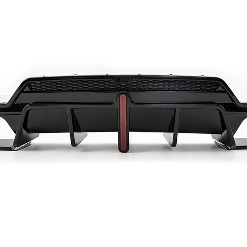 US FOR 2023-24 BMW 3-SERIES G20 LCI DIFFUSER KIT + EXHAUST TIP PIPES GLOSS BLACK - Picture 9 of 13