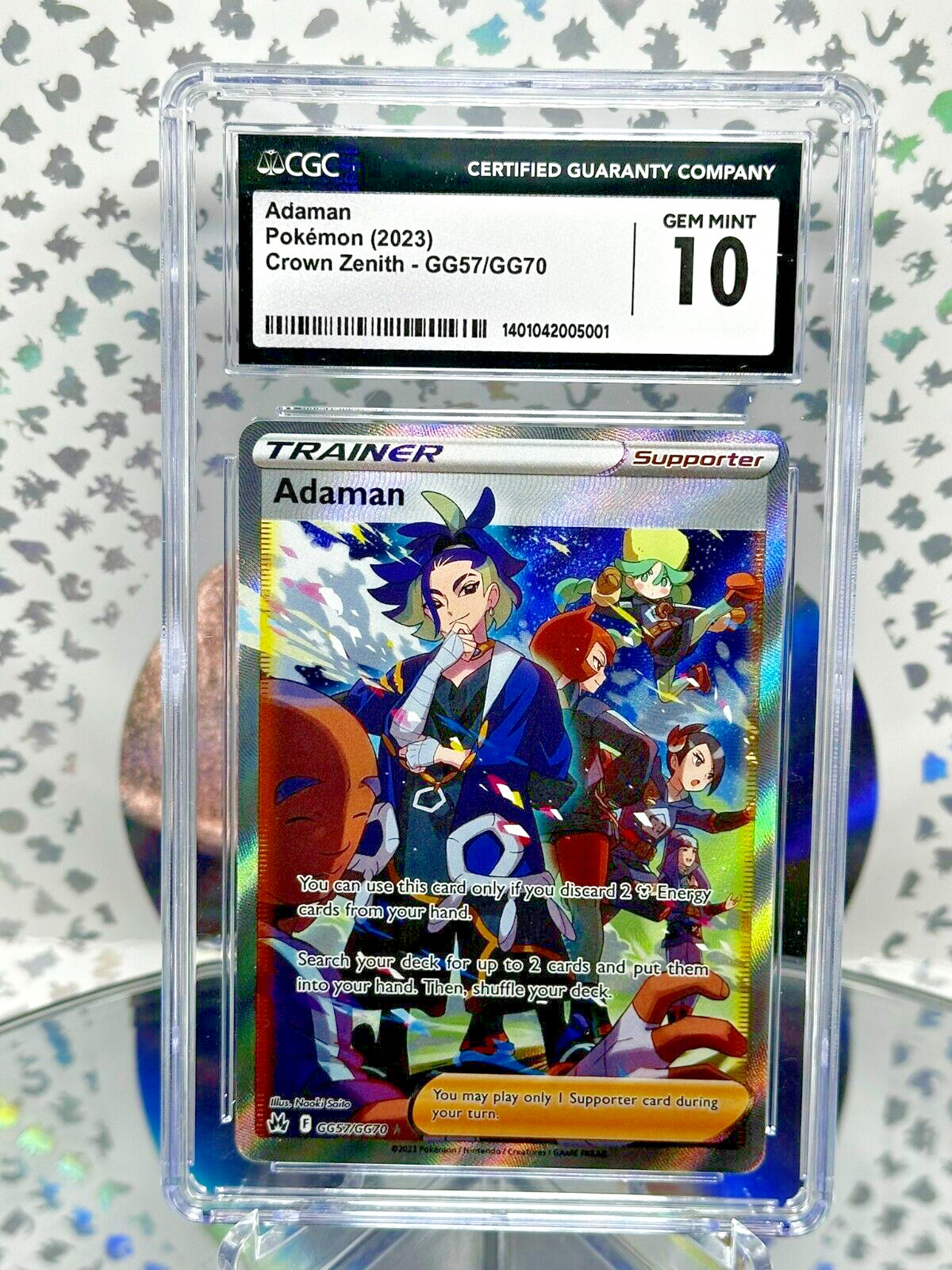 CGC 10 Adaman GG57/GG70 Crown Zenith Full Art Illustration Rare Pokemon Card