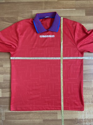 UMBRO 90s FOOTBALL SHIRT SOCCER JERSEY szXL MEN RED | eBay