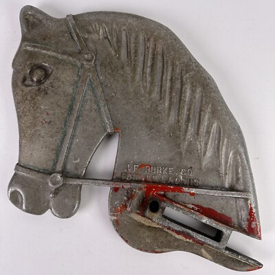 Original Vintage J.E. Burke Co P169 Cast Aluminum Swing Glider Horse Head