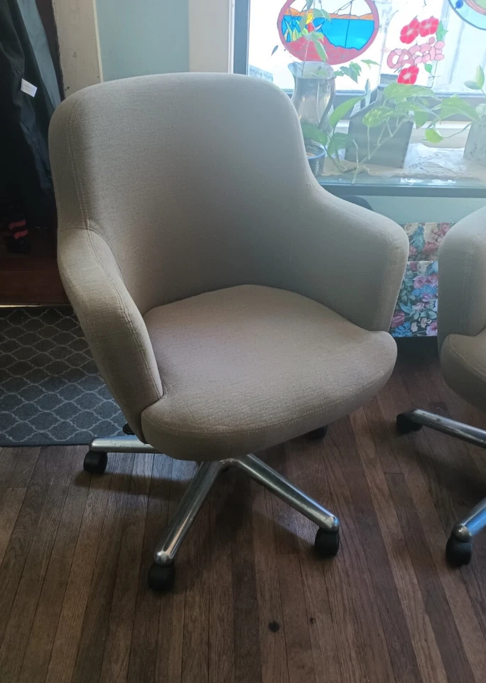 Sillas giratorias Jack Cartwright (2) Mohair * DISEÑADOR DE Hollywood * Mediados de siglo Foto 4 de 4