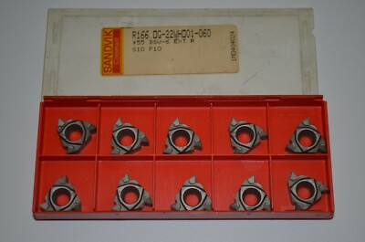 Sandvik R166.0G-22WHD01-060 P10 EXT R 55° Gewindedrehplatten 10Stück RHV12765