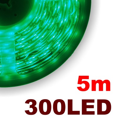 Ruban LED Vert 5 Mètres - 300 LED 3528, Bande Lumineuse, Neuf Sous Emballage