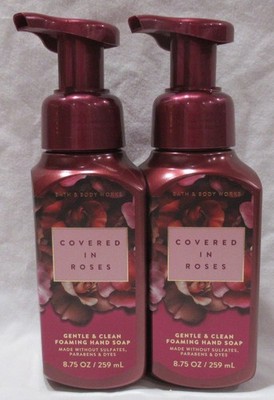 Bath & Body Works Gentle & Clean Foaming Hand Soap Lot Set 2 COVERED IN ROSES
