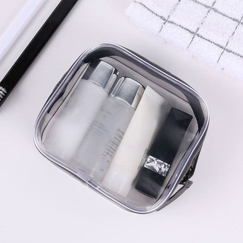 2 PCS Clear Bags for Travel Liquids Mini Makeup Cosmetic with Zipper - Picture 8 of 12
