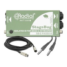 Radial StageBug SB-2 1-Channel Passive Instrument Direct Box with XLR Cable, 1/4