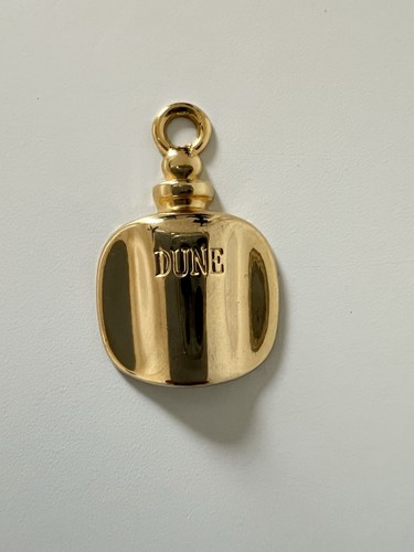 Vintage Dior Dune Gold Parfum Flakon Charm Anhänger Sammlerstück - Bild 1 von 4