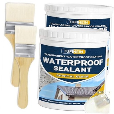 Waterproof Sealant 70oz Clear,  Transparent Waterproof Coating Water-Based 