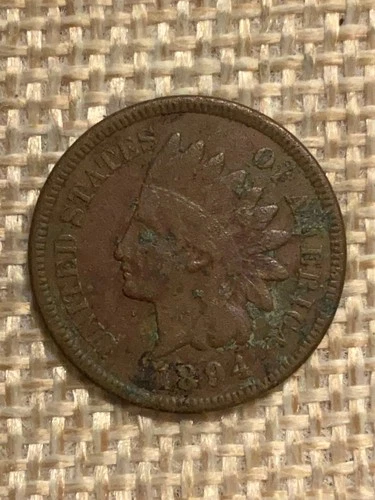 1894 Indian Head Cent Extremely Fine XF+ Details Diamonds Visible