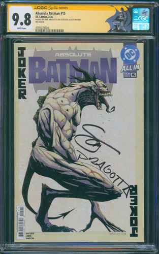 Absolute Batman #15, CGC SS 9.8, 1st Print, Signed Snyder/Dragotta (2024)