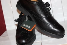 NWT Rockport Works Almartin Black Leather Wingtip Oxford Work Dress Shoes Sz 13