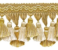 "DÉCopro Imperial Ii Quastenborte 3 3/4\" 2523 Ivory Beige Gold, 5 Yards"
