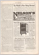 1919 Nelson's Loose Leaft Encyclopaedia, New Bar Nut Binding VTG Print Ad