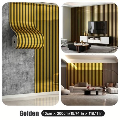 Self-Adhesive Grid Wallpaper, High-End Luxury Hot Foil Hot Silver Craft Sticker