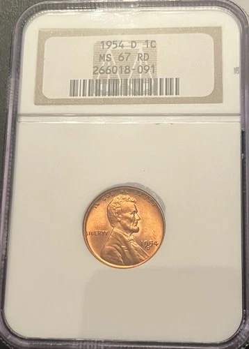 1954 D NGC MS67  Red Lincoln Cent