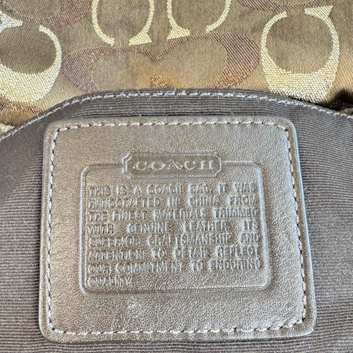COACH Y2K Vintage Mini Small Demi Zip Top Handle Satchel Beaded
