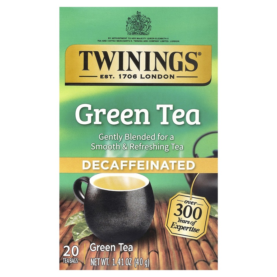 Green Tea, Decaffeinated, 20 Tea Bags, 1.41 oz (40 g)
