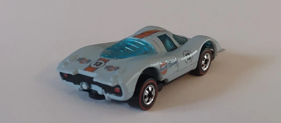 Coche de carreras Hot Wheels Redline Porsche 917 Gulf restaurado de colección Foto 4 de 4