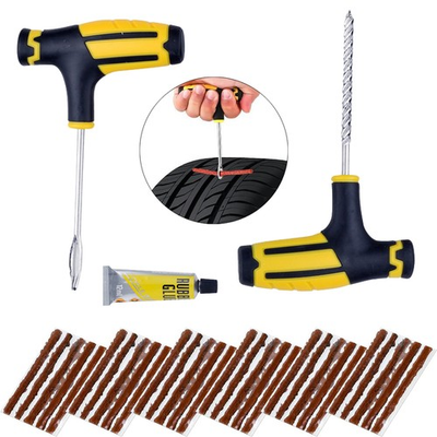 #ad 68 pcs Tire Repair Kit DIY Flat Tire Repair Car Truck Motorcycle Home Plug Patch $7.90